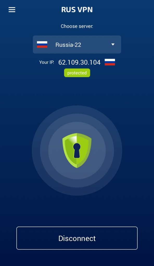RusVPN российский сервер