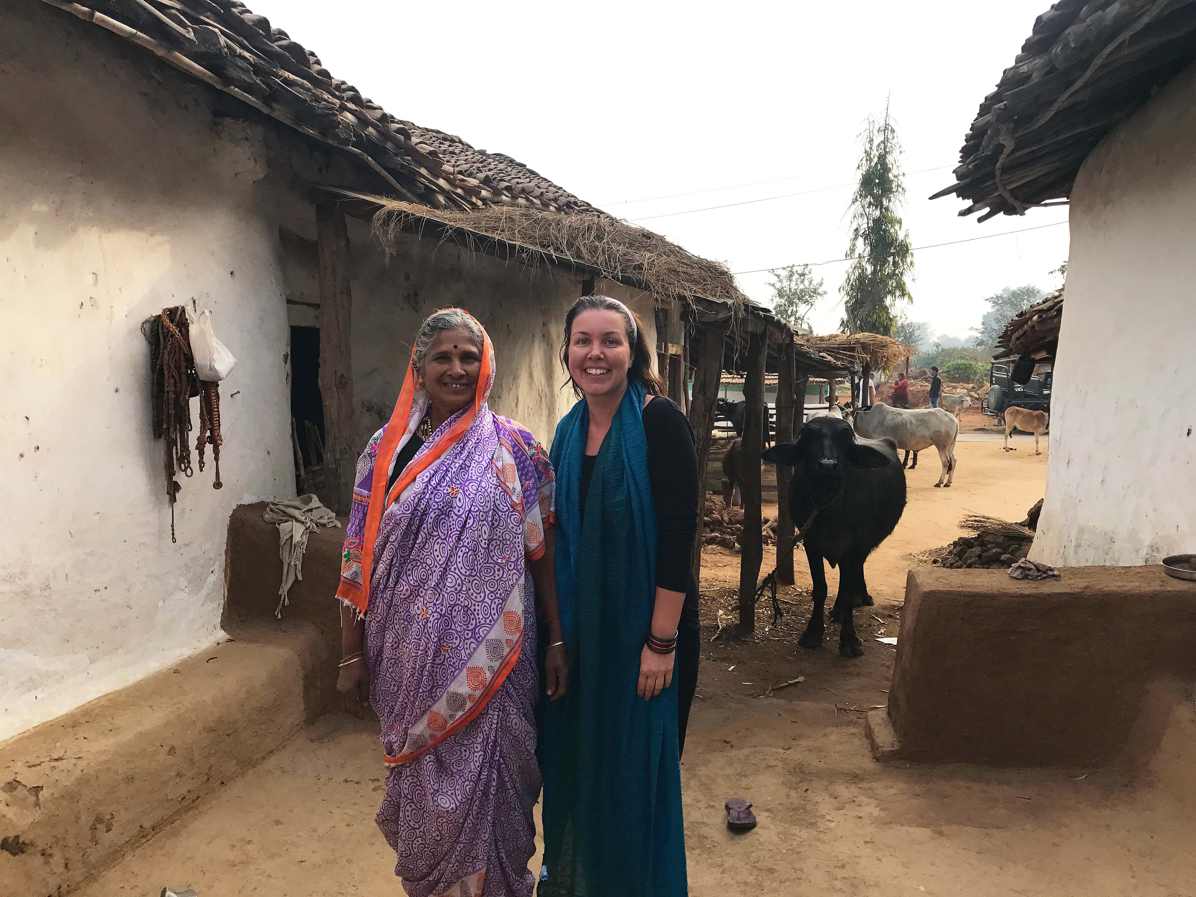 Wild Women Expeditions - India - Jennifer in local village