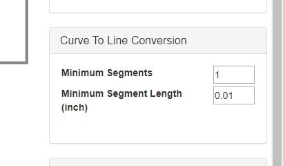 curve to line conversion options in JSCut