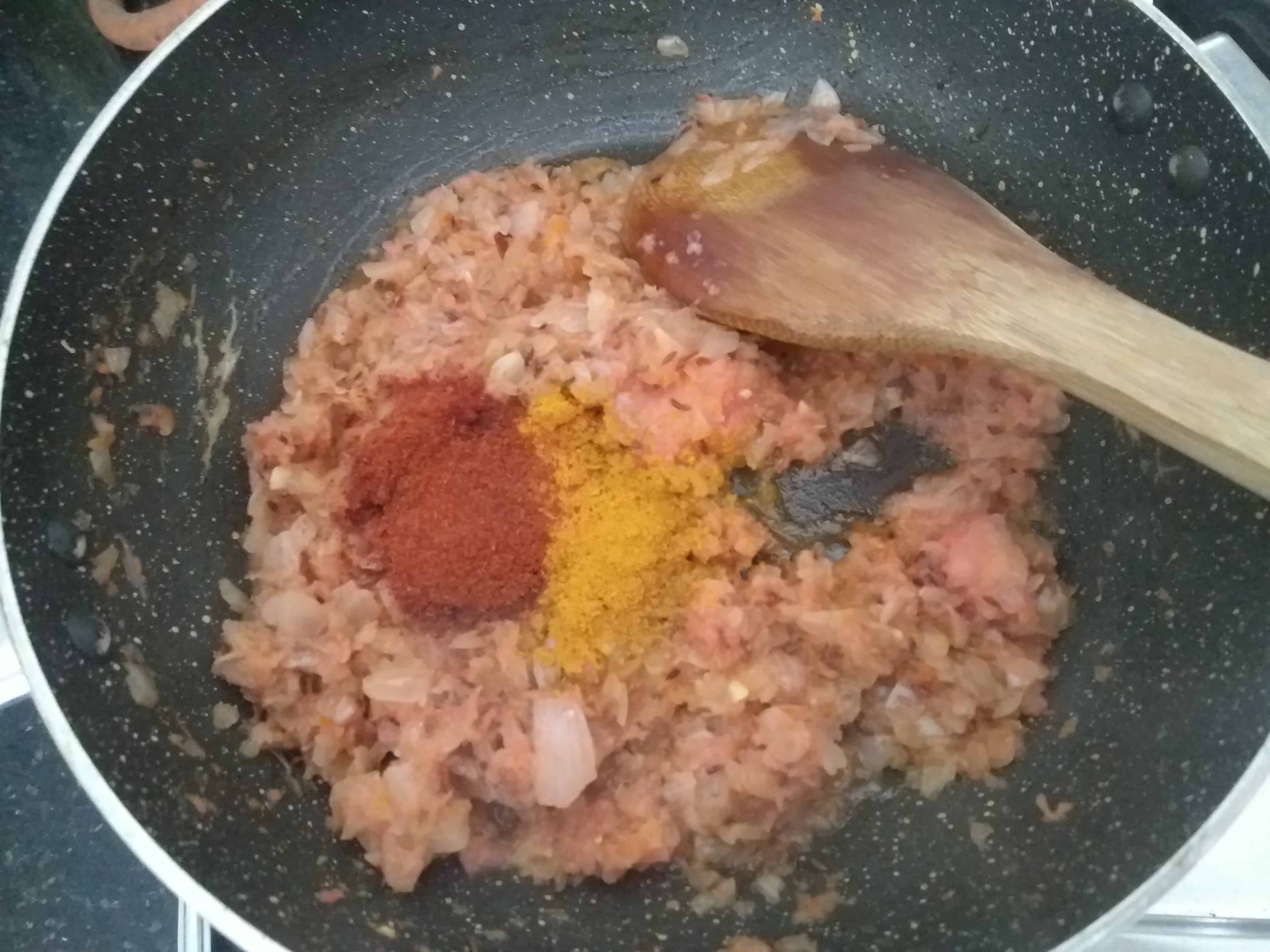 spices added for the Turai Sabzi