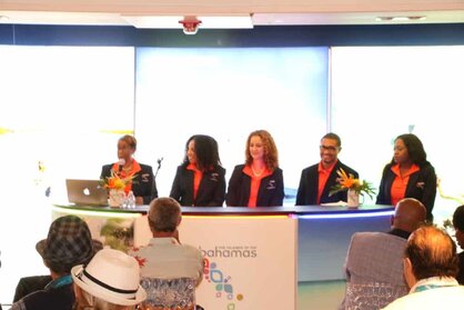 BTO Marketing Team on set of Summertime in Freeport - L-R Betty Bethel-Moss Elke Pettiford Tina Lee Adrian Kemp and Phylia Shivers
