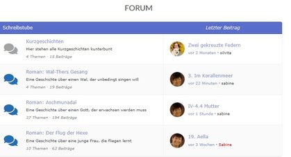 So oder ähnlich sieht das Forum aus.