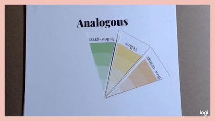 analogous color scheme on color wheel: yellow-green, yellow, yellow-orange