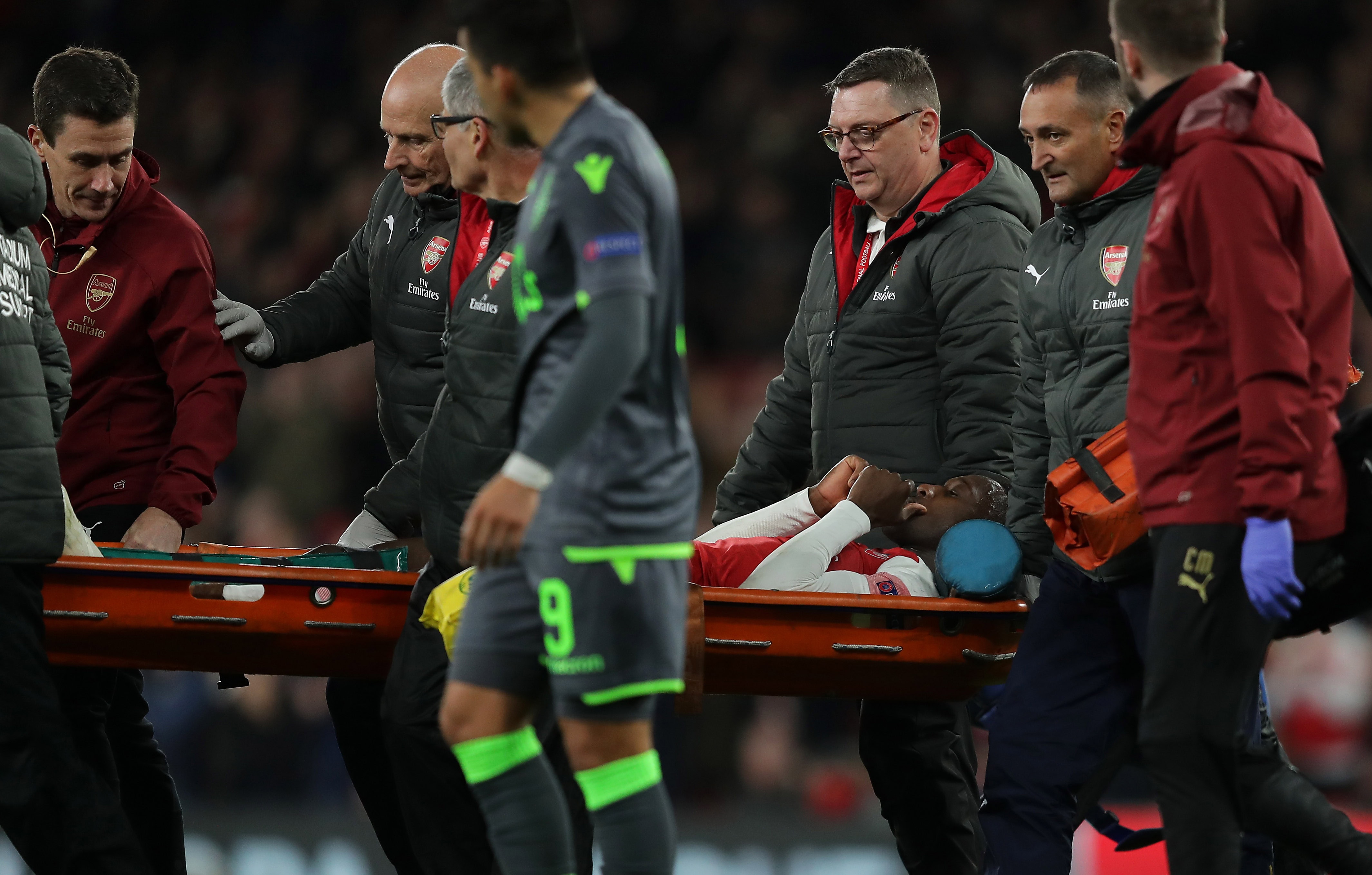 Danny Welbeck suffered a horrific ankle inury break which will see him sidelined for probably the rest of the season. (Photo courtesy: AFp/Getty)