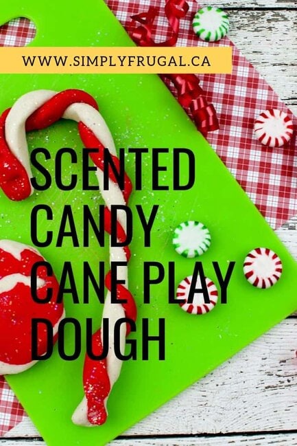 This is such a simple gift idea that is inexpensive and a great way for kids to use their imaginations. Here is how to make Scented Candy Cane Play Dough!