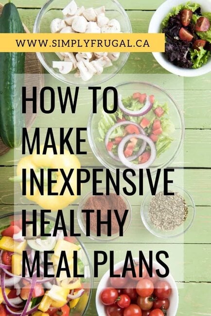 How to make an inexpensive healthy meal plan for families on a budget.