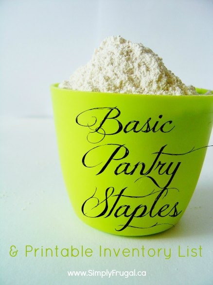 Basic Pantry Staples List (and a Free Printable)