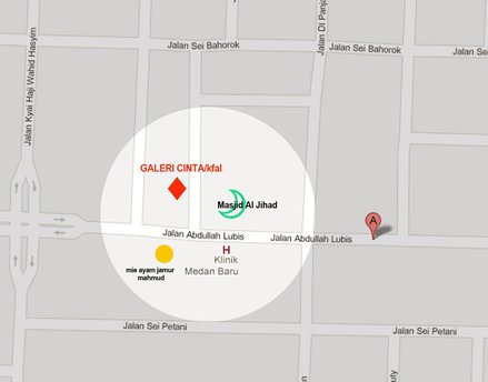Peta Lokasi Galeri Cinta