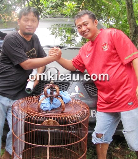 Danang (kiri) dan Fierly bersama murai batu Liverpool.