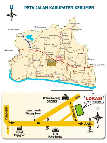 Denah Lokasi Lomba Burung Kapolres Cup Kebumen Peta Kebumen