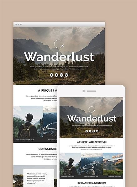 Wanderlust personalized email campaigns design