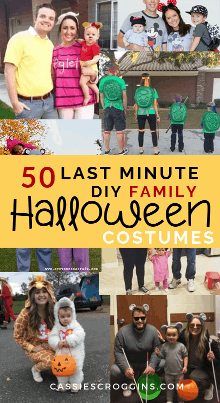 diy last minute family halloween costumes