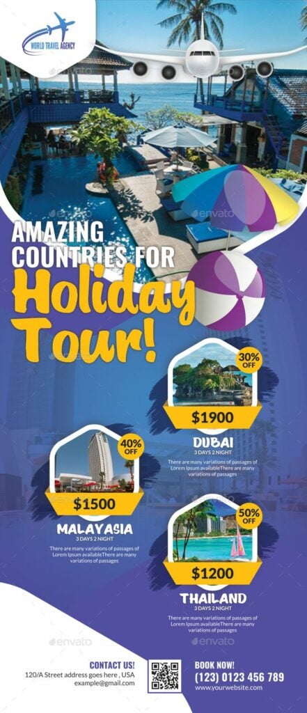 Amazing Countries for Holiday Tour" travel email design