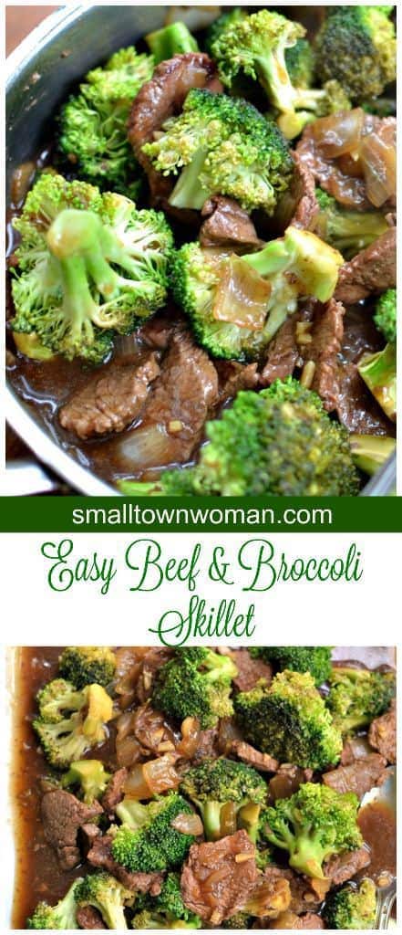 Easy Beef and Broccoli Skillet | Small Town Woman