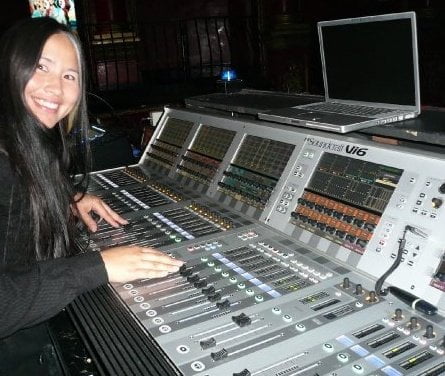 hire a foh mix engineer, tour engineer, Michelle Klaessens Rawstron, auckland mixing desk hire, audio mixer console