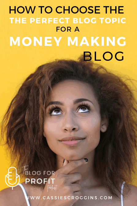 how to choose a profitable blog topic pin