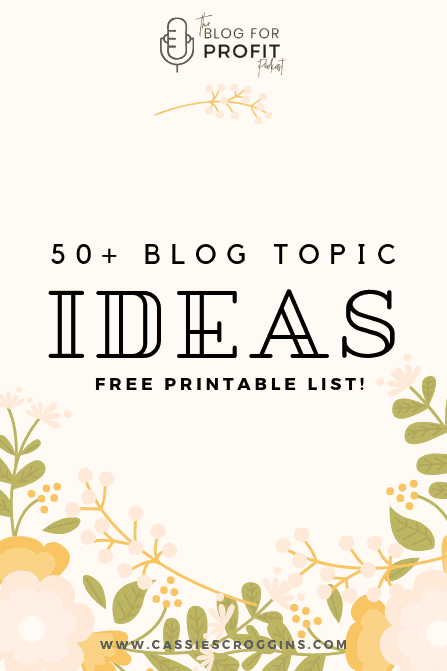 50 blog topic ideas