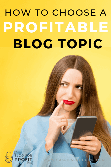 how to choose a profitable blog pin