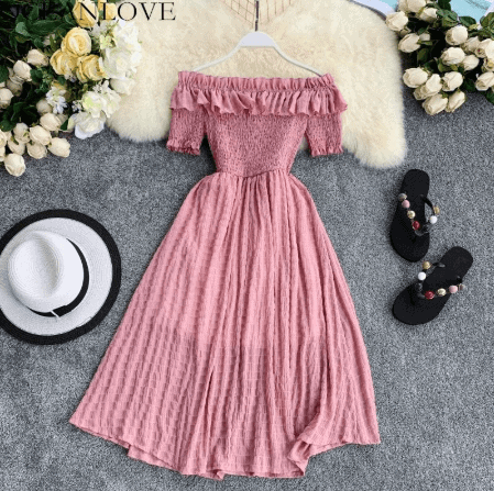pink dresses ship online from china
