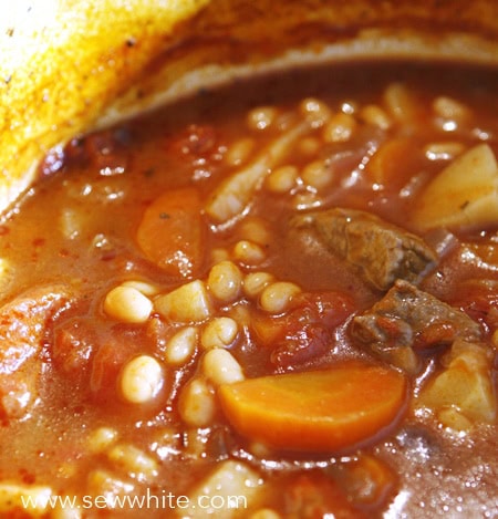 Sew White Spicy Bean Beef Stew 3