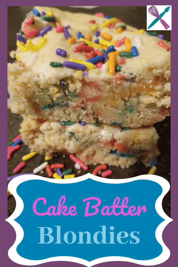 Cake batter blondies