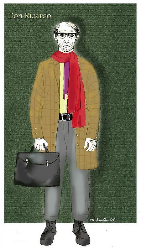 Un primer boceto del notario, por Marta Fenollar. Un primer boceto del notario, por Marta Fenollar.