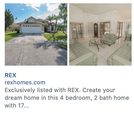 Real Estate Split Screen Facebook Ads