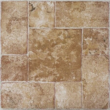 Box of 20 Self-Stick Vinyl Floor Tiles Grey Granite Stone