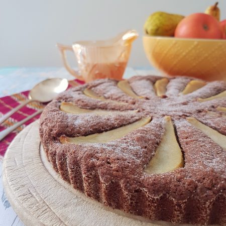 Pear, Chocolate & Almond Torte