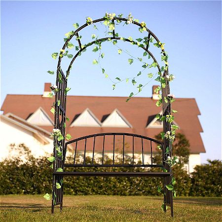 GO Steel Garden Arch with Seat