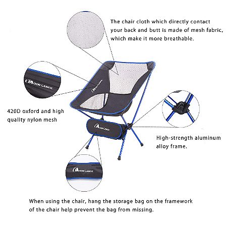Moon Lence Outdoor Folding Chair Features