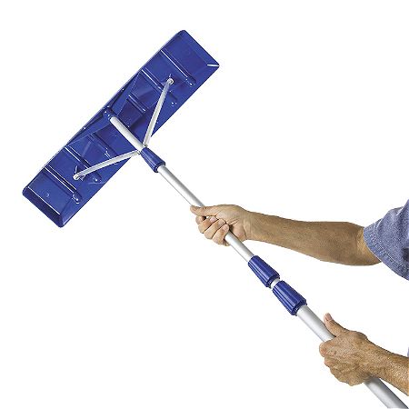 Snow Joe RJ204M 21' Twist-n-Lock Telescoping Snow Shovel Roof Rake
