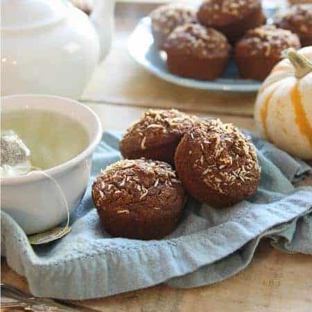 Toasted Coconut Pumpkin Hazelnut Muffins