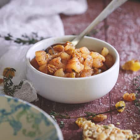 Lemon Thyme Apple Raisin Compote