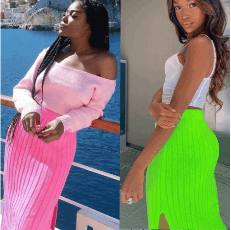 neon color dress
