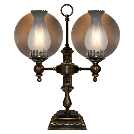 Desk Table lamp with double reflector arms