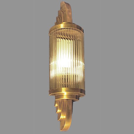 Art Deco Ribbed Wall Light Antique