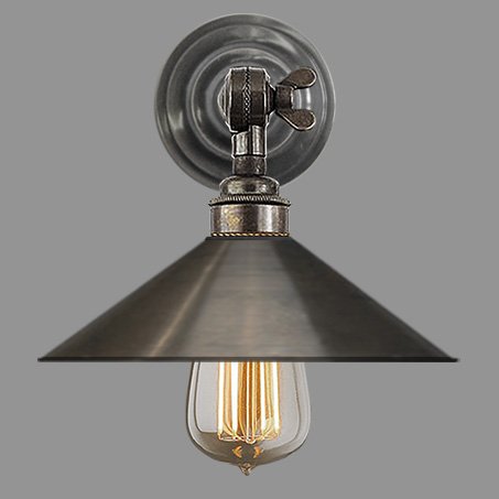 Industrial Wall Light Antique Round stepped Wall Plate with swivel