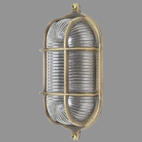 Solid Brass Oval Bulkhead wall light IP64 Exterior