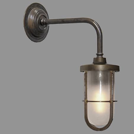 EXTERIOR CAGED WALL LIGHT ANTIQUE