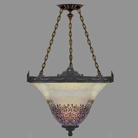 The is a Beautiful designed pendant with a Unique Glass shade