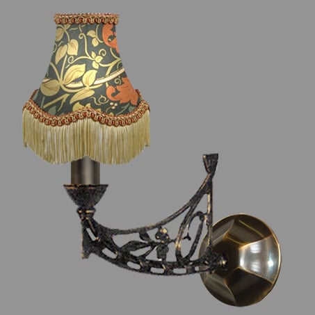 Wall Light Single Floral Shades Tassels