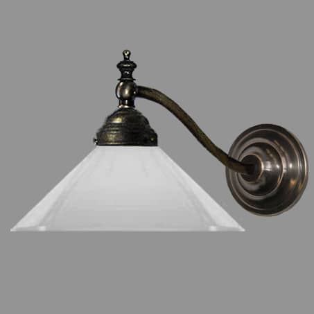 wall light opal glass cone