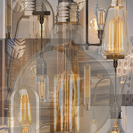 Image showing a selection of LED filament lamps.