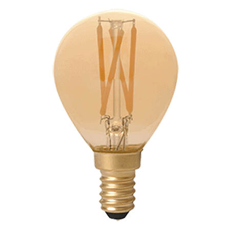 Spherical LED lamp E14 cap Gold Finish