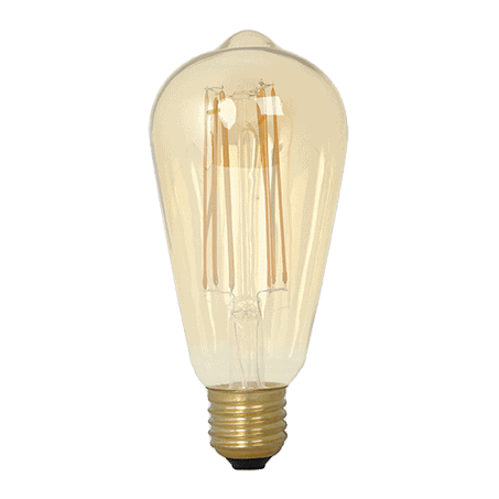 Rustic Amber Finish E27 Dimmable Lamp