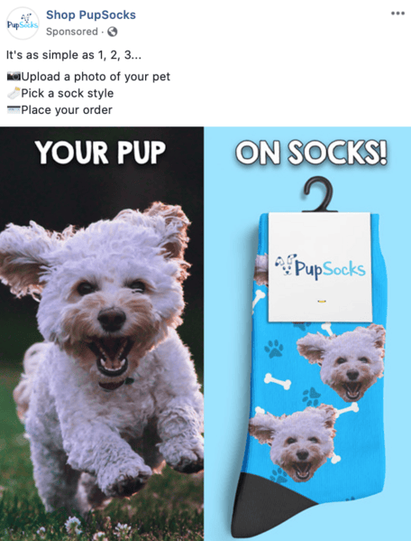 PupSocks Dog Facebook Ads