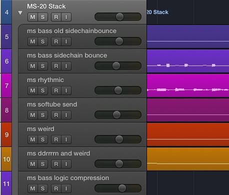 Track Stacks offer powerful tools for creating everything from instrumental multis and stacks to grouped tracks for drum recordings.