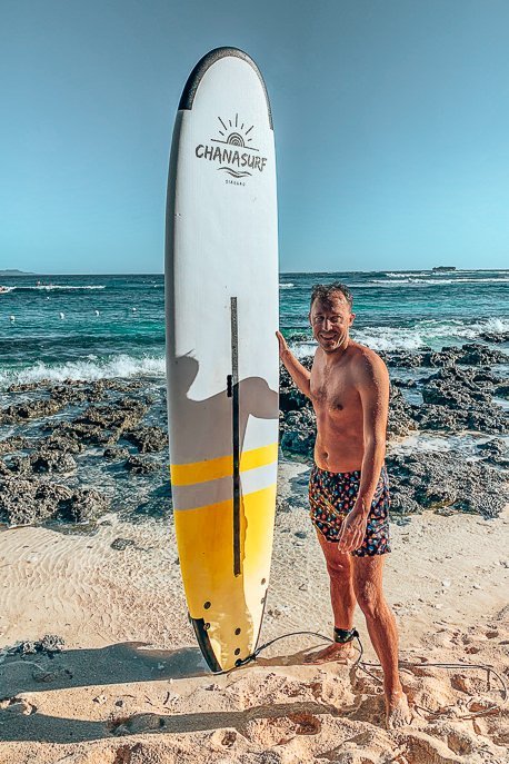 Siargao Island Travel Guide for Non Surfers 9 P Bevan after his surfing lesson at Cloud Nine, Siargao