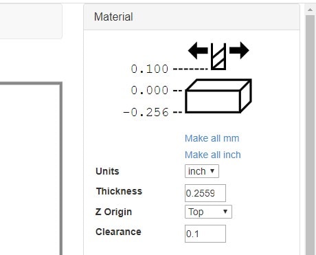 material option box in JSCut